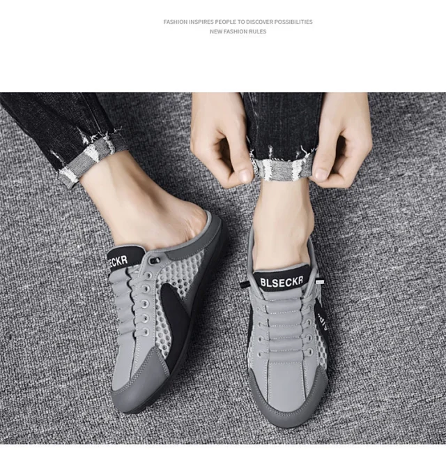 Men's Breathable Mesh Slip-On Sandals Detail