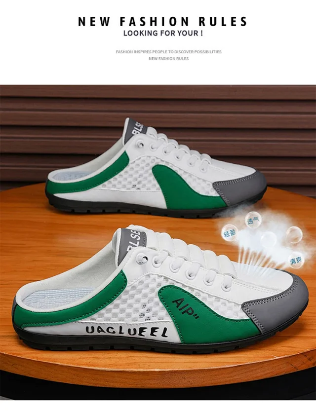 Men's Breathable Mesh Slip-On Sandals Detail