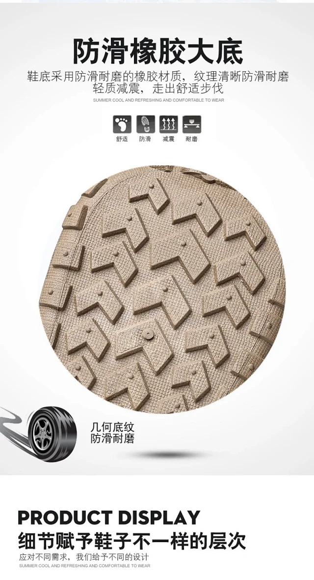 Men's Anti-Slip Mesh Hiking Boots Detail