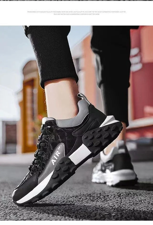 Men's Chunky Low-Top Running Sneakers Detail