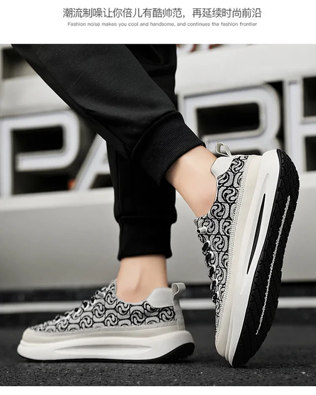 Men's Spring Summer Breathable Elevated Sneakers Detail