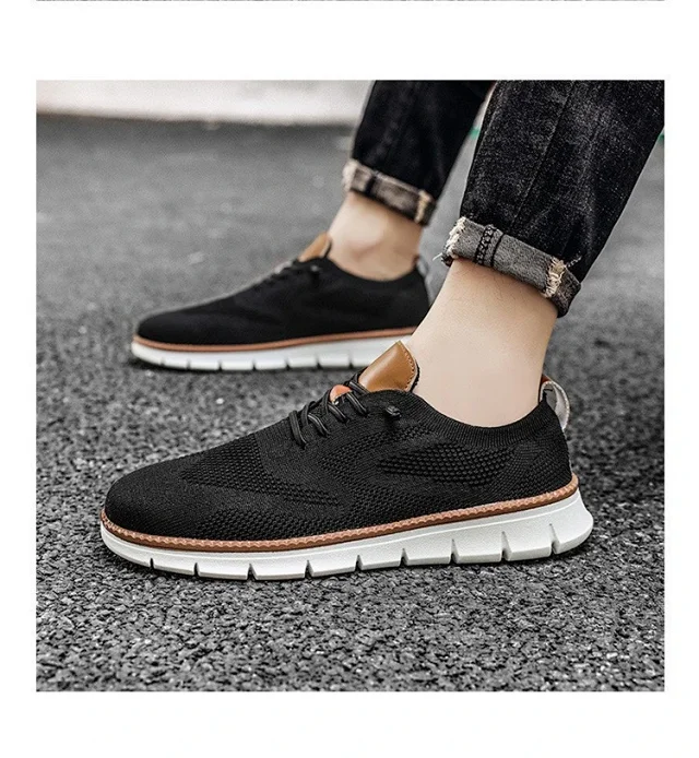 Men's Flyknit Breathable Running Sneakers Detail