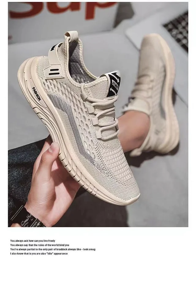 Men's New Flyknit Mesh Running Shoes Detail