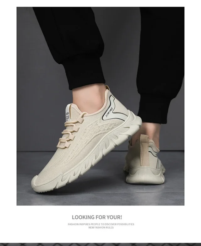 Men's Flyknit Low-Top Comfort Casual Sneakers Detail