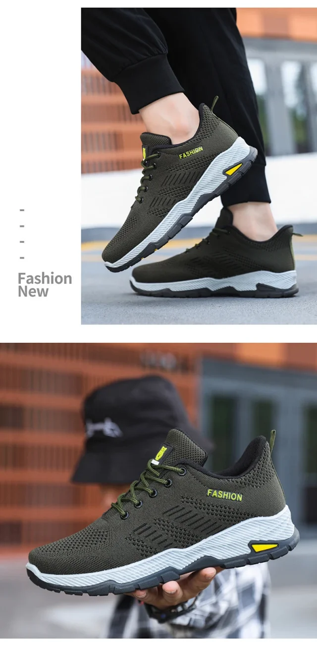Men's Flyknit Breathable Running Shoes 2025 Detail
