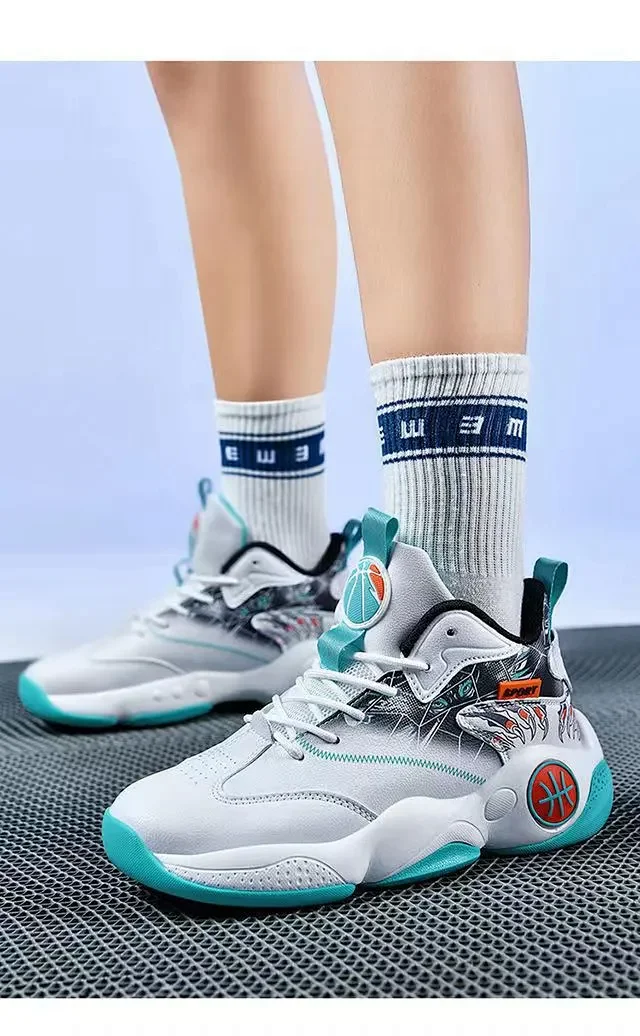 Men's Korean High-Top Dad Basketball Shoes Detail