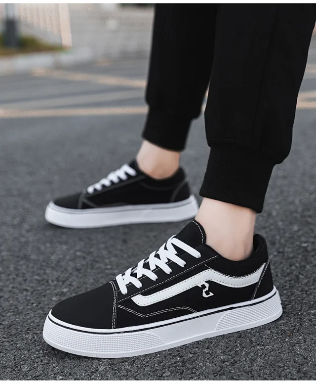Men's Big Size Canvas Checkerboard Low-Tops Detail