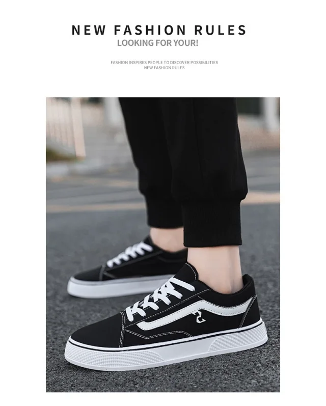 Men's Big Size Canvas Checkerboard Low-Tops Detail