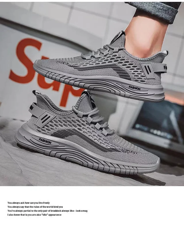 Men's New Flyknit Mesh Running Shoes Detail