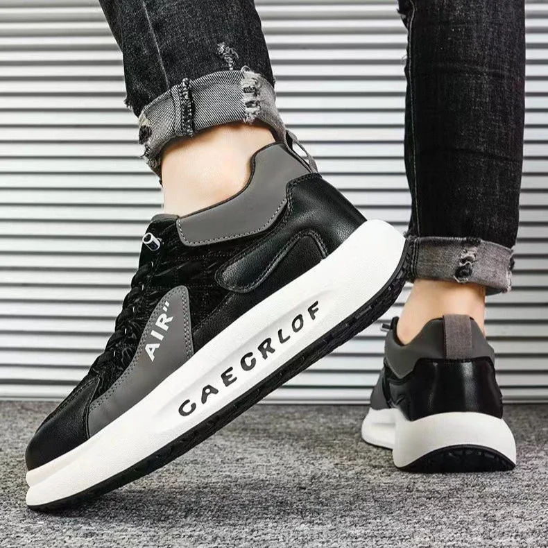Men's Platform Lift White Sneakers