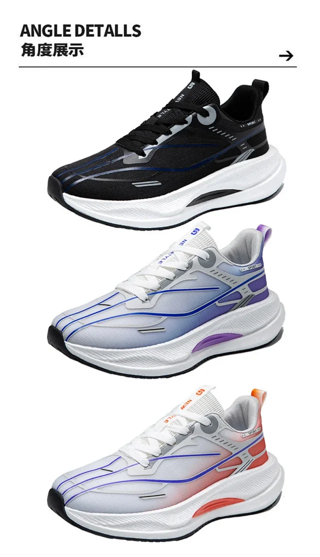 Men's Large Size Trendy Spring Trainers Detail