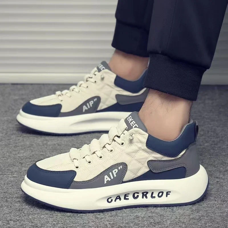 Men's Platform Lift White Sneakers