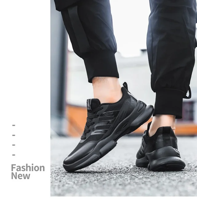 New Men's Thick-Soled Breathable Running Sneakers Detail