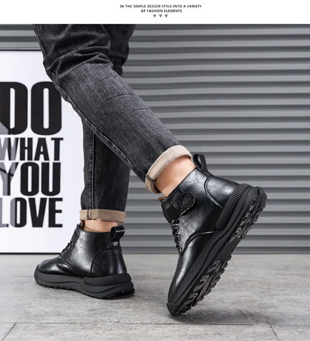 Men's Warm Gradient Martin Boots Detail