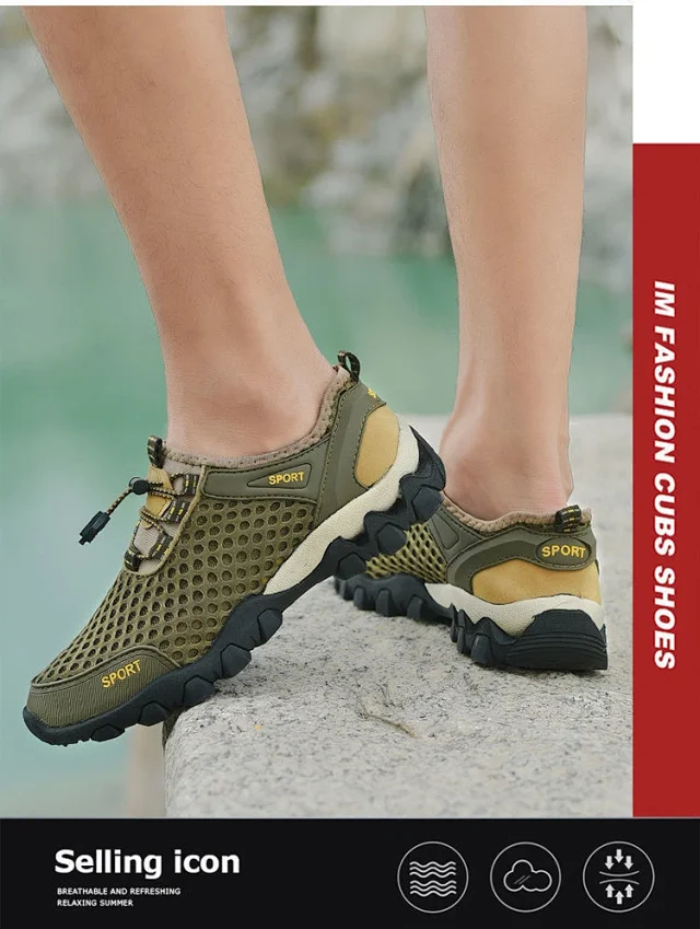 Men's Custom Summer Mesh Hiking Shoes Detail