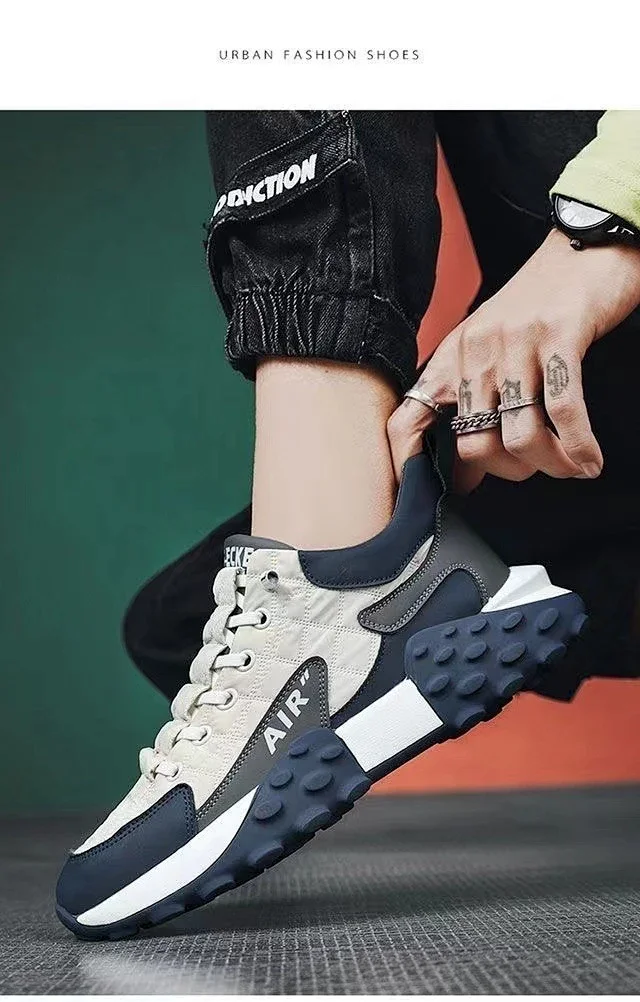 Men's Chunky Low-Top Running Sneakers Detail