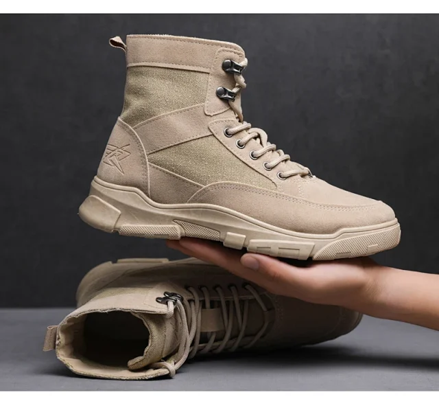 Men's Autumn High-Top Martin Lace-Up Boots Detail