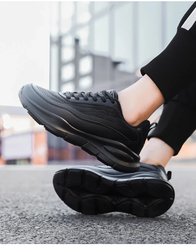 Men's Leather Chunky 2025 Comfort Running Shoes Detail