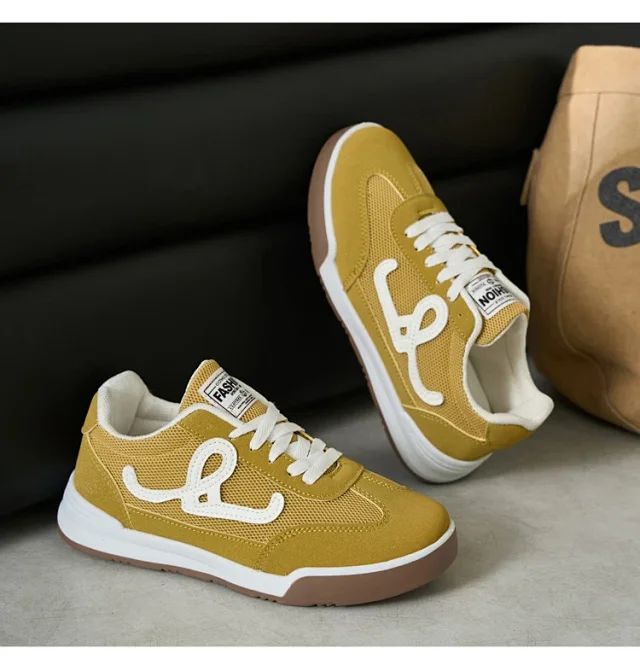 SS25 K-Style Forrest Gump Low-Top White Chunky Sneakers Detail