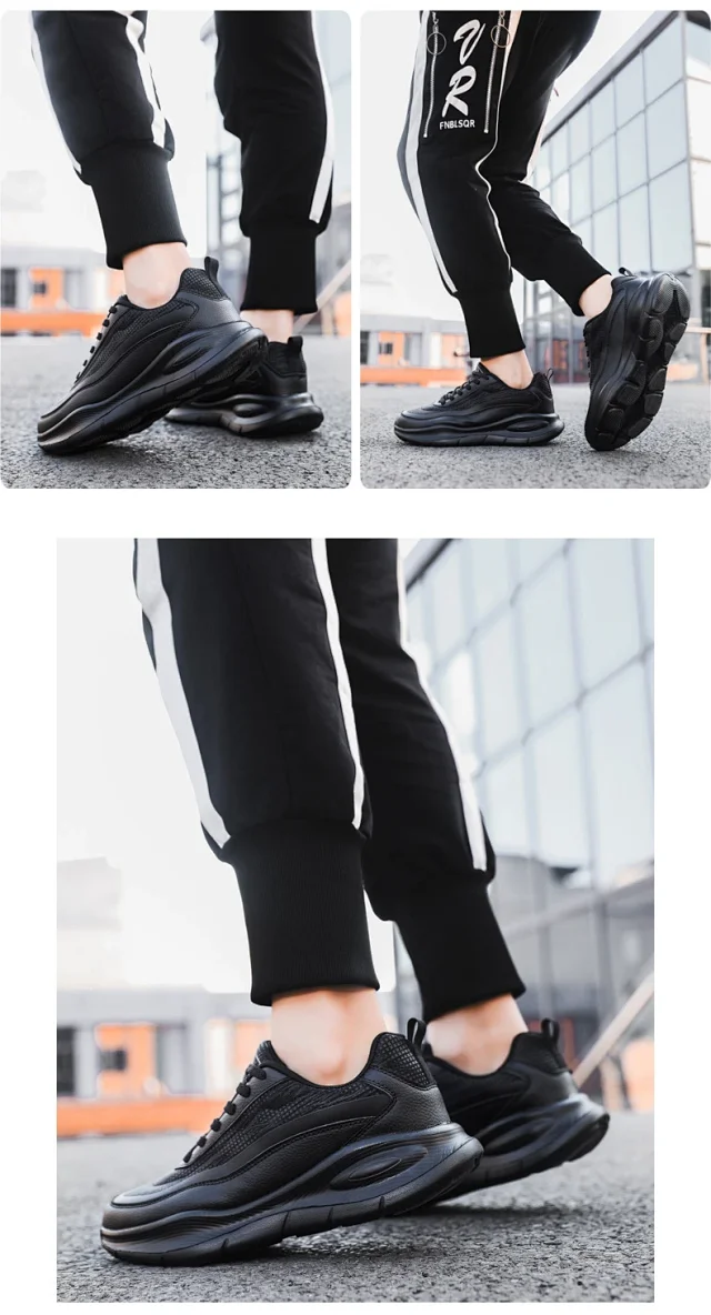 Men's Leather Chunky 2025 Comfort Running Shoes Detail