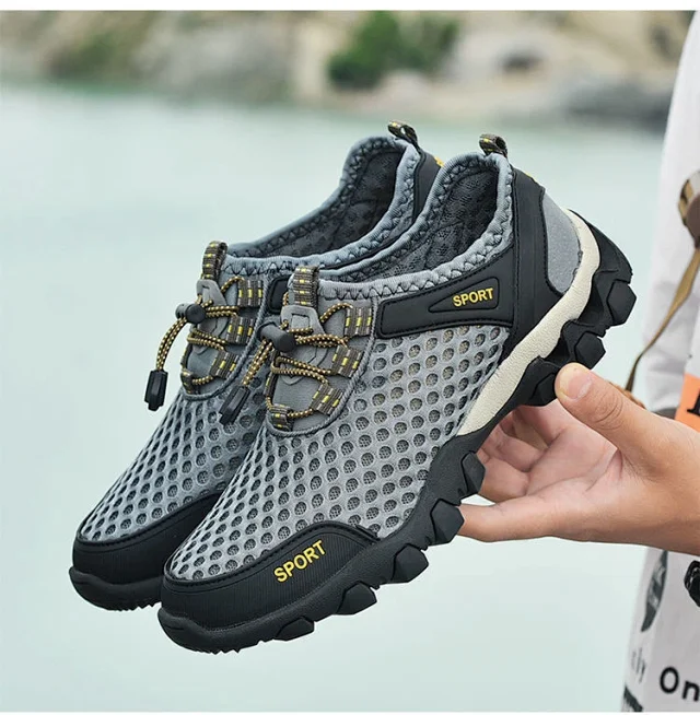 Men's Custom Summer Mesh Hiking Shoes Detail