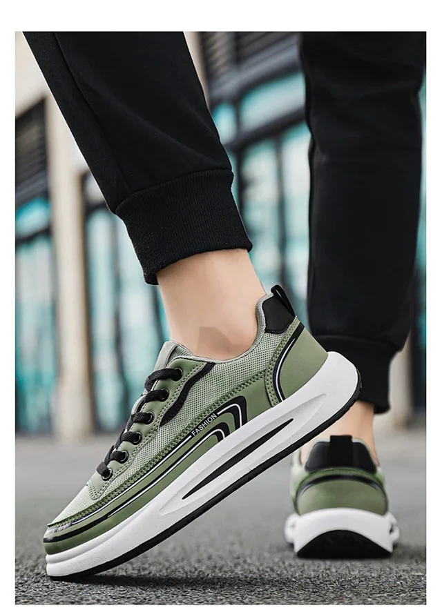 Men's Youth Comfortable Slip-on Breathable Sneakers Detail