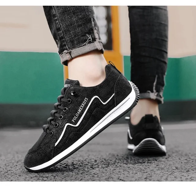 Men's 2025 PU Slip-On Comfort Air Trendy Sneakers Detail