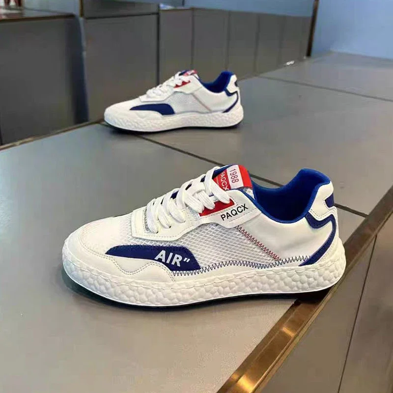 Unisex Breathable White Low-Top Casual Sneakers