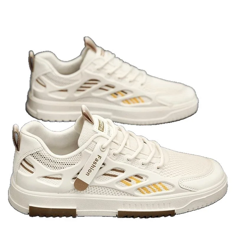 Men's 2025 Trendy Breathable Mesh Sneakers - White