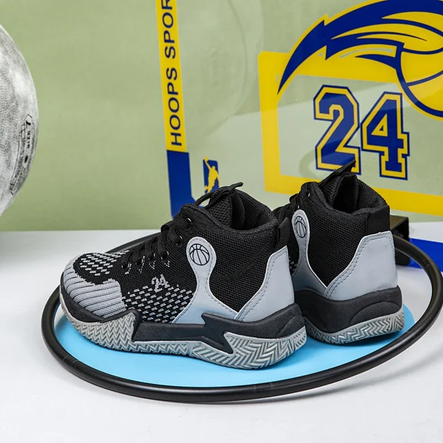 Breathable Knit Boys Basketball Shoes Detail