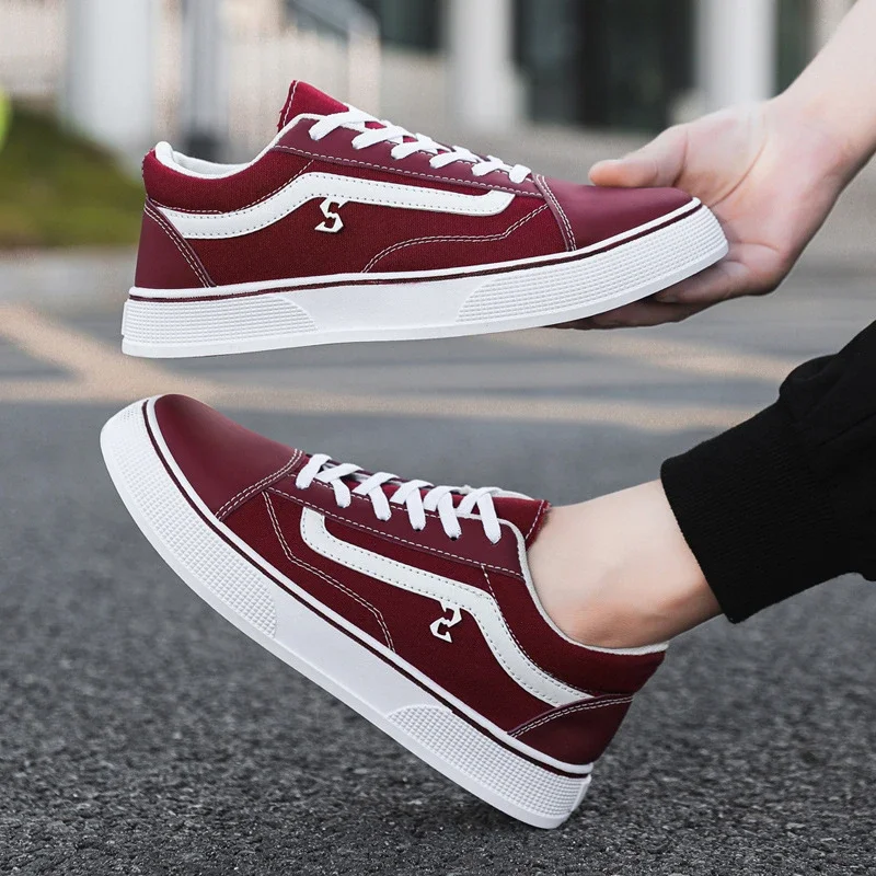 Men's Big Size Canvas Checkerboard Low-Tops