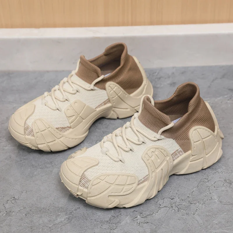 Women's 2025 Yeezy Flyknit Chunky Sneakers