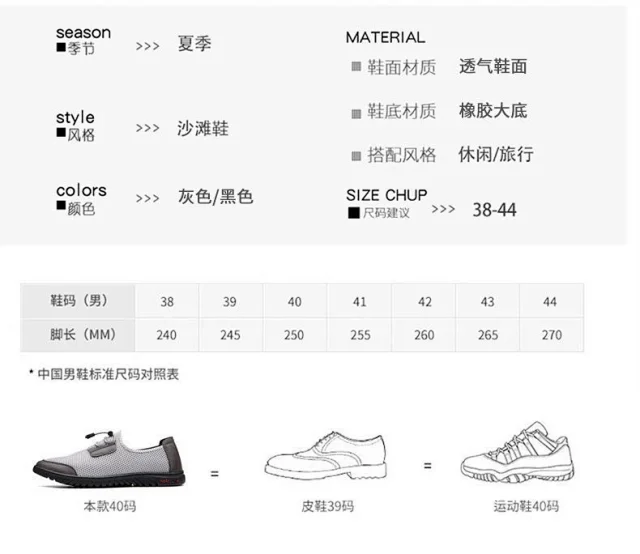 Men's Mesh Slip-On Dad Casual Sandals Detail