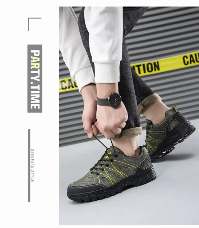 New Men's Casual Mesh Hiking Sneakers Detail