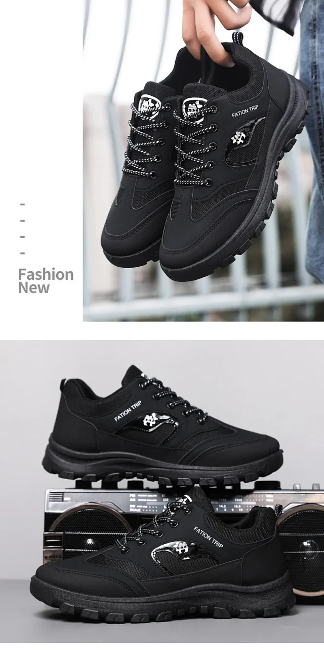 Men's Winter Fleece-Lined Hiking Sneakers Detail