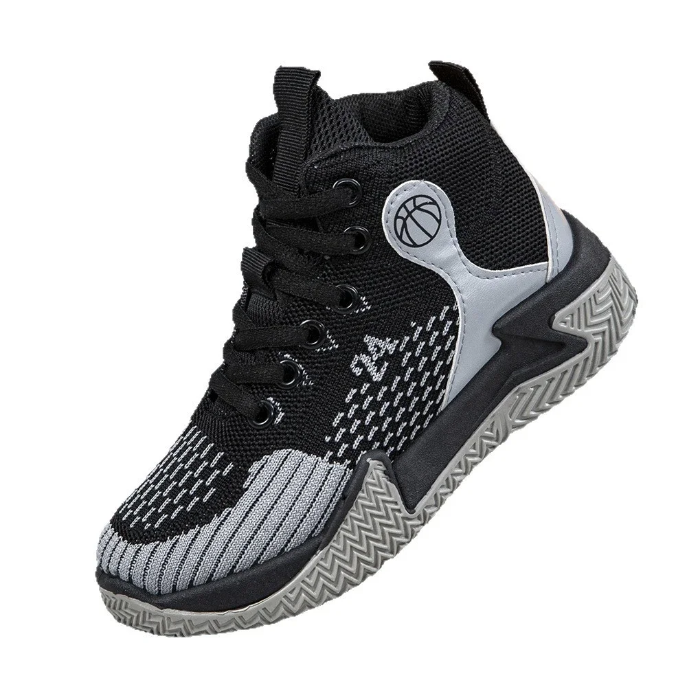 Breathable Knit Boys Basketball Shoes
