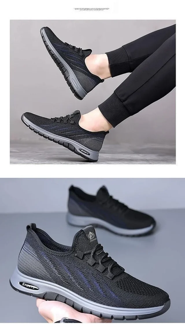 2025 Men's Breathable Knit Running Shoes Detail