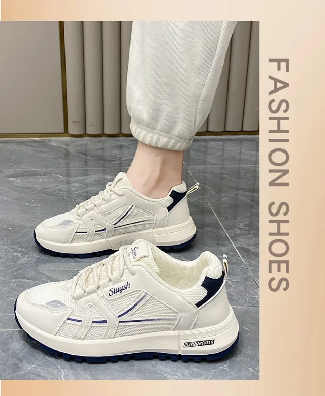 Women's Platform Sneakers K-Style Breathable Detail