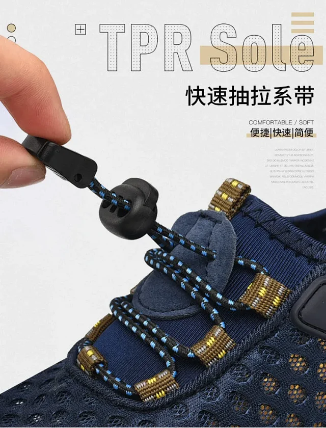 Men's Custom Summer Mesh Hiking Shoes Detail
