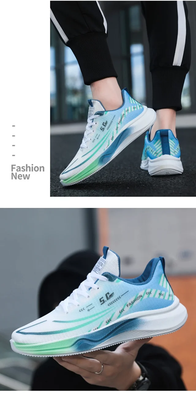 Men's Airy Mesh Platform Running Sneakers Spring 2025 Detail