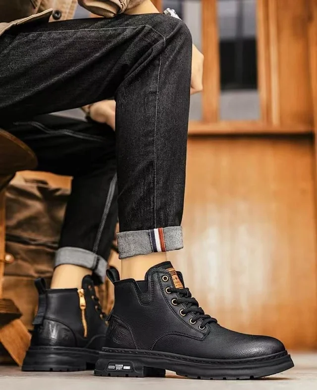 Men's High-top Vintage Work Boots New Detail