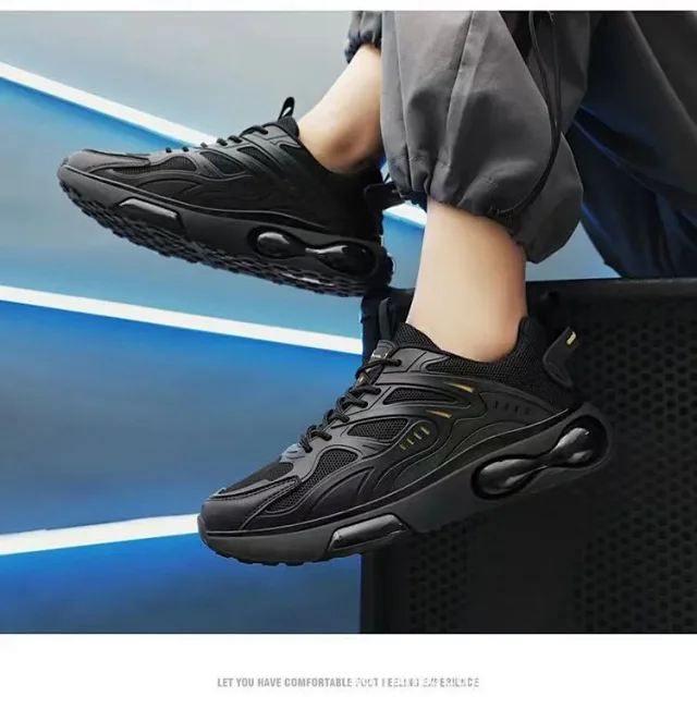 Men's Breathable Mesh Platform Running Shoes Detail