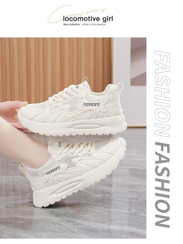 Women's Breathable Mesh Chunky Sneakers Detail