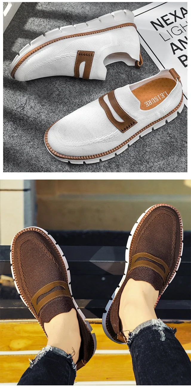British Style Men's Slip-On Loafers EU48 Detail
