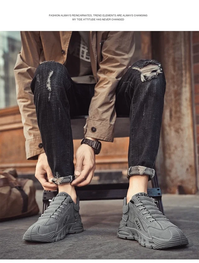 Men's CloudSoft Thick-Sole Sneakers 2025 Detail