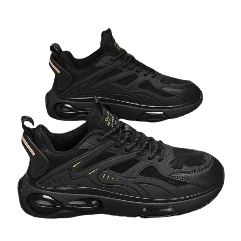 Men's Black Warrior Dad Sneakers Breathable