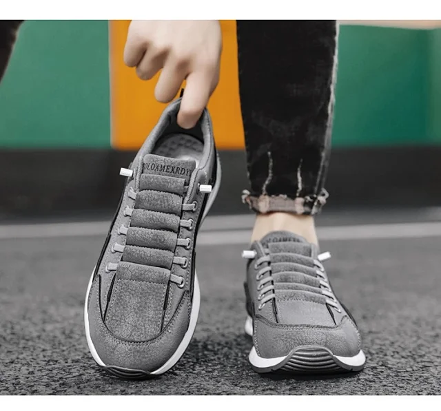 Men's 2025 PU Slip-On Comfort Air Trendy Sneakers Detail