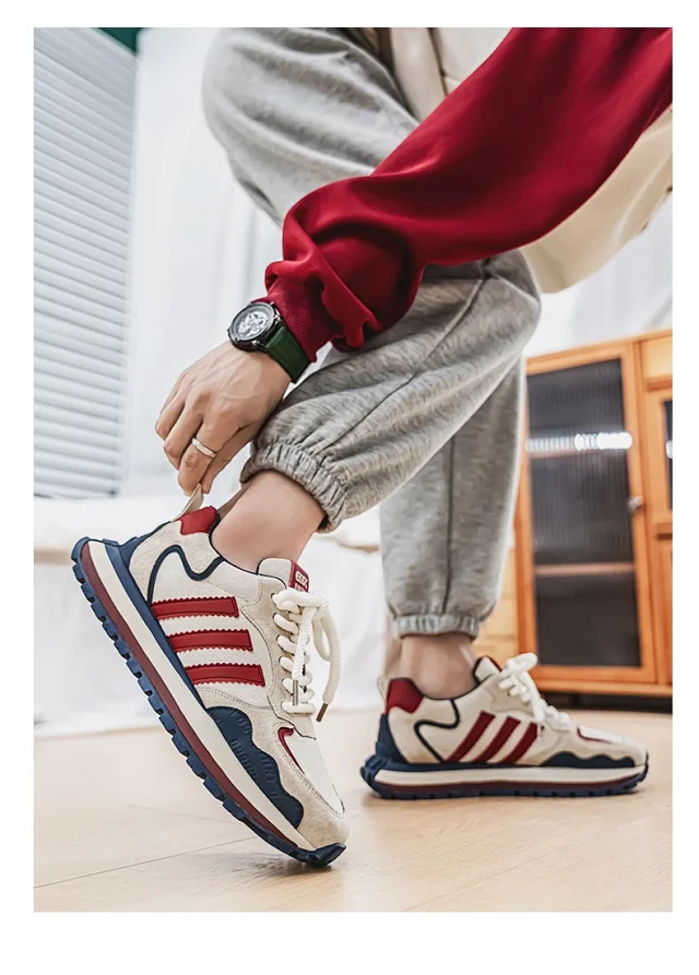 Men's Lightweight Leather Dad Shoes 2025 Detail