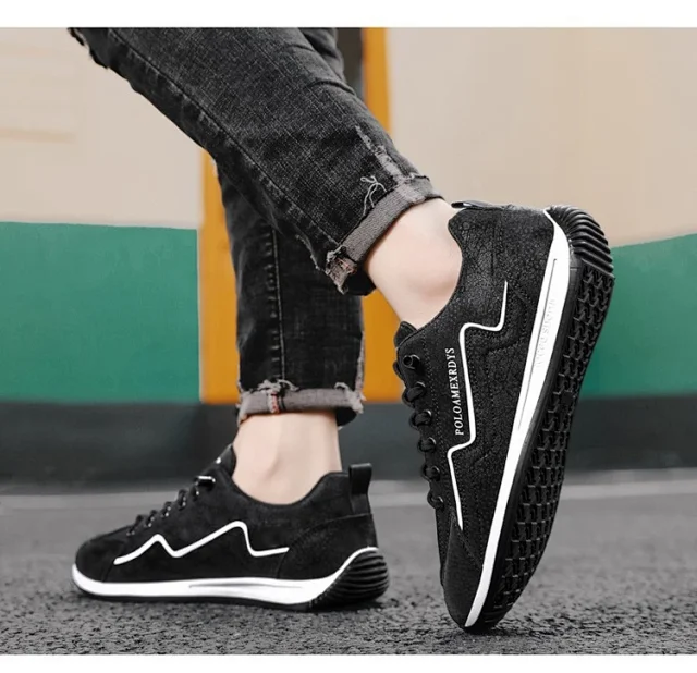 Men's 2025 PU Slip-On Comfort Air Trendy Sneakers Detail