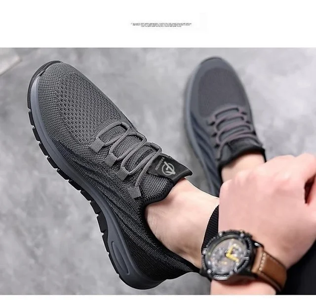 2025 Men's Breathable Knit Running Shoes Detail